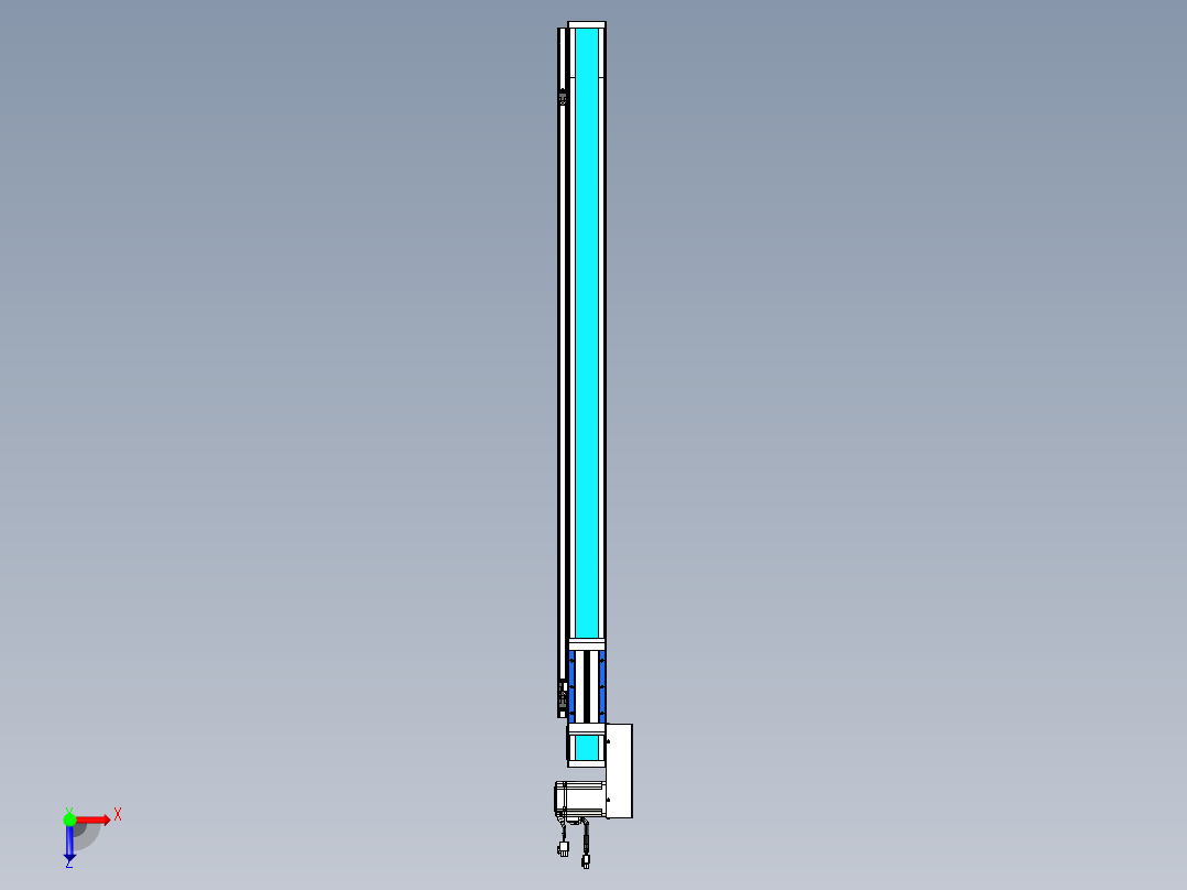 威洛博LB.GB同步带传动--欧规系列LB6A-L65-S1000-BL俯视图