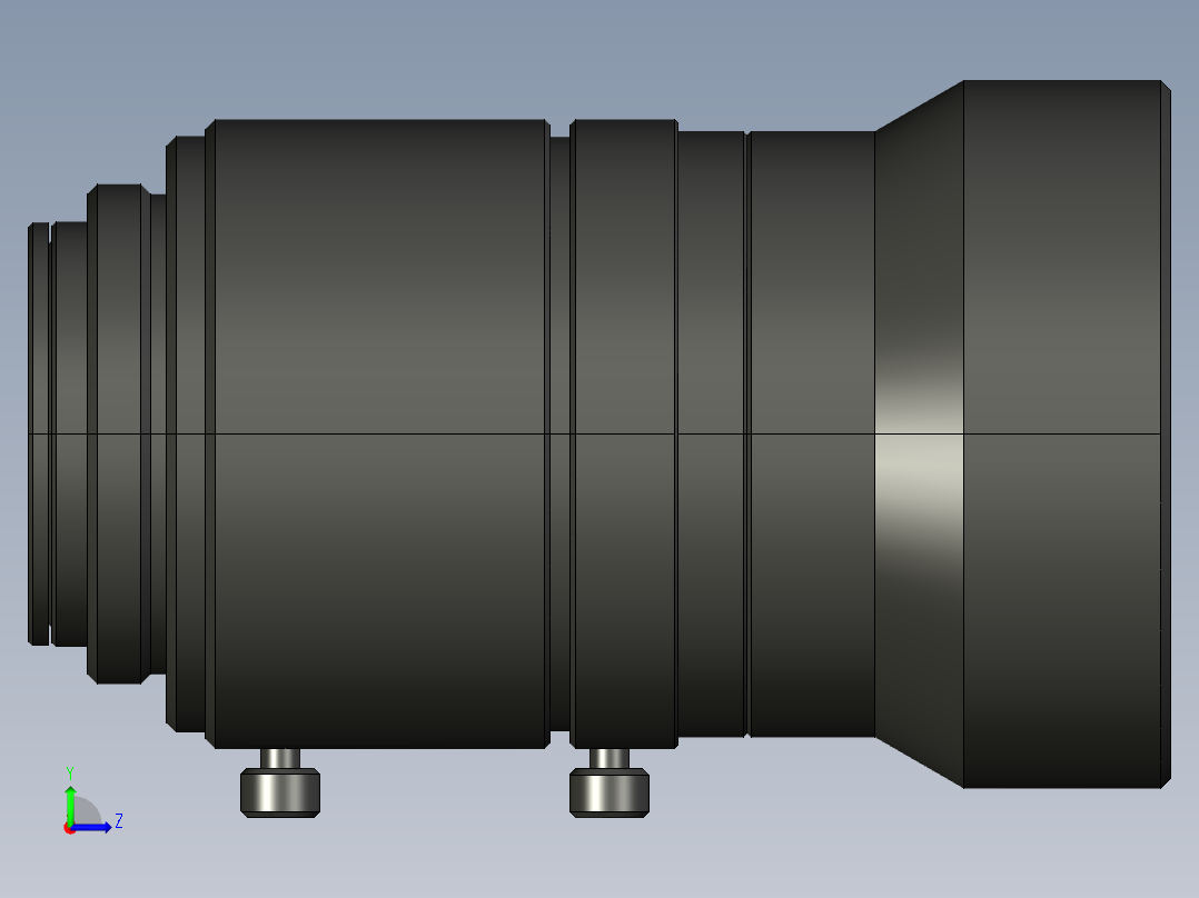 基恩士CA-LH75_kc图纸模型左视图