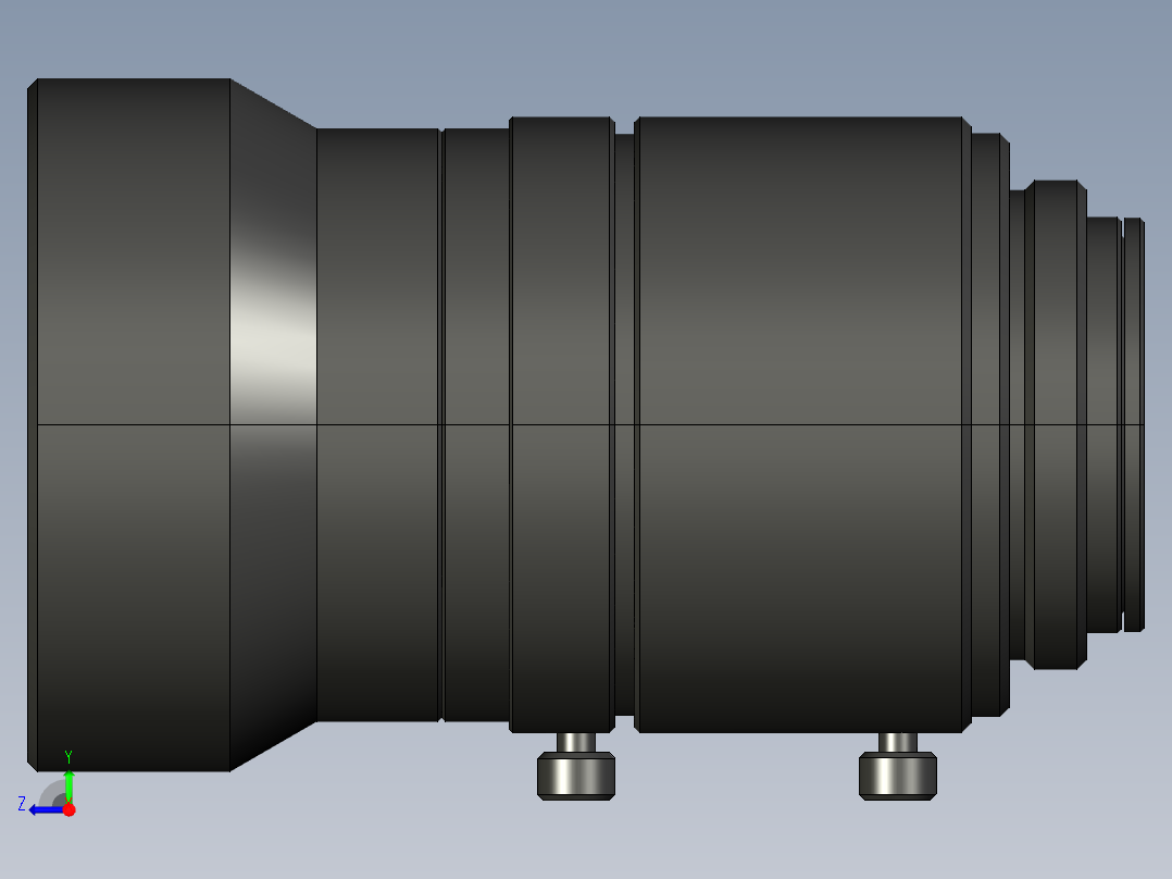 基恩士CA-LH75_kc图纸模型右视图