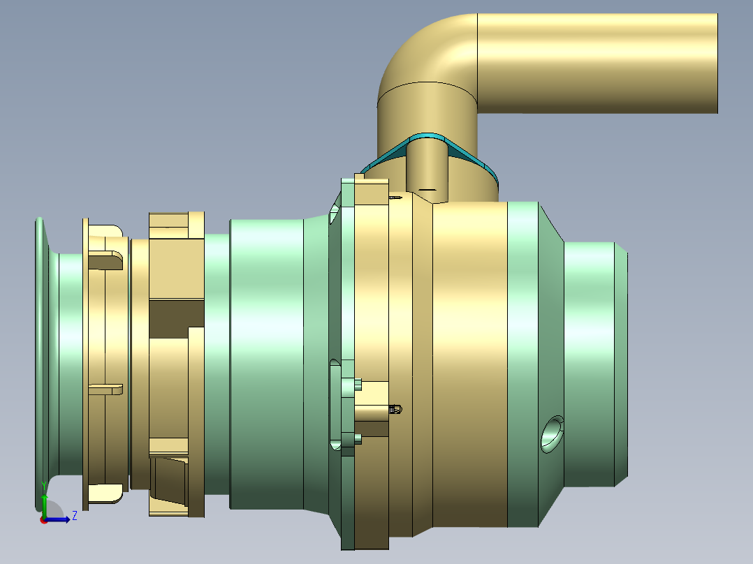 食品垃圾处理器设计（三维图+CAD图纸+说明）左视图
