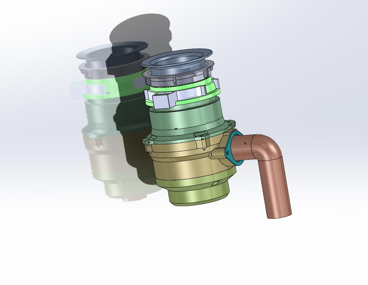 食品垃圾处理器设计（三维图+CAD图纸+说明）