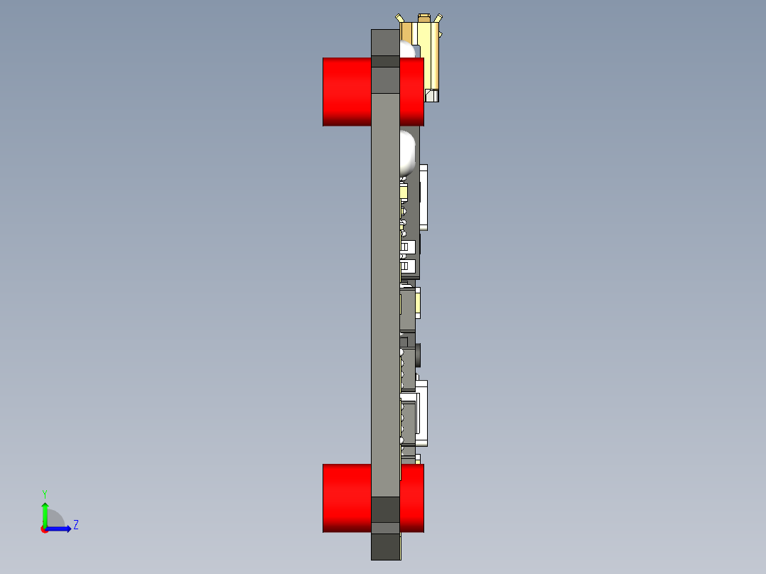 FPV无人机飞控电路板左视图