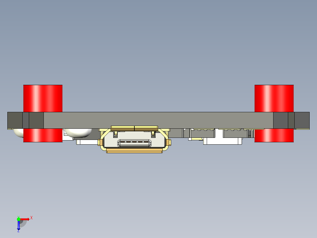 FPV无人机飞控电路板俯视图