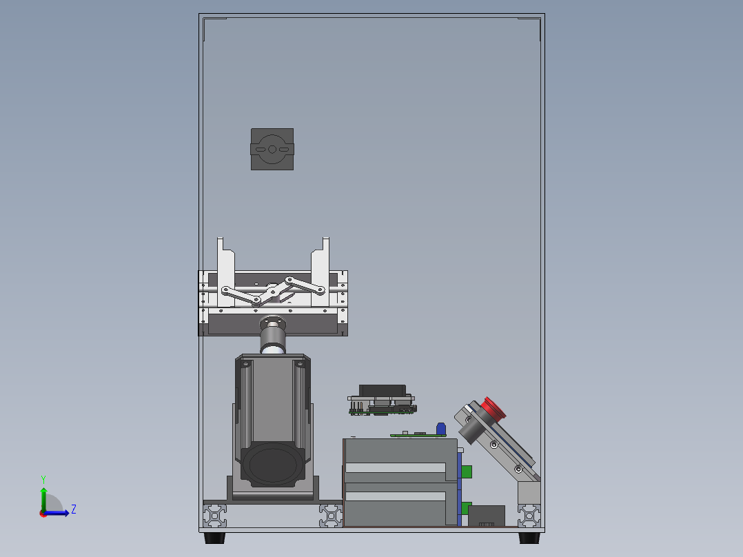 魔方机器人设计结构左视图