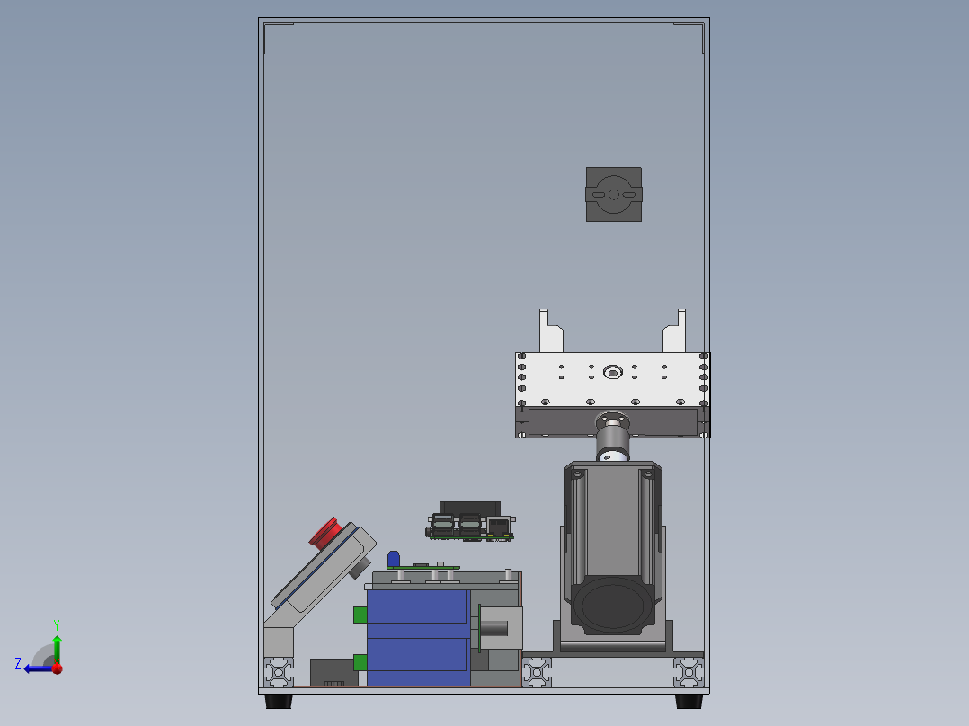 魔方机器人设计结构右视图