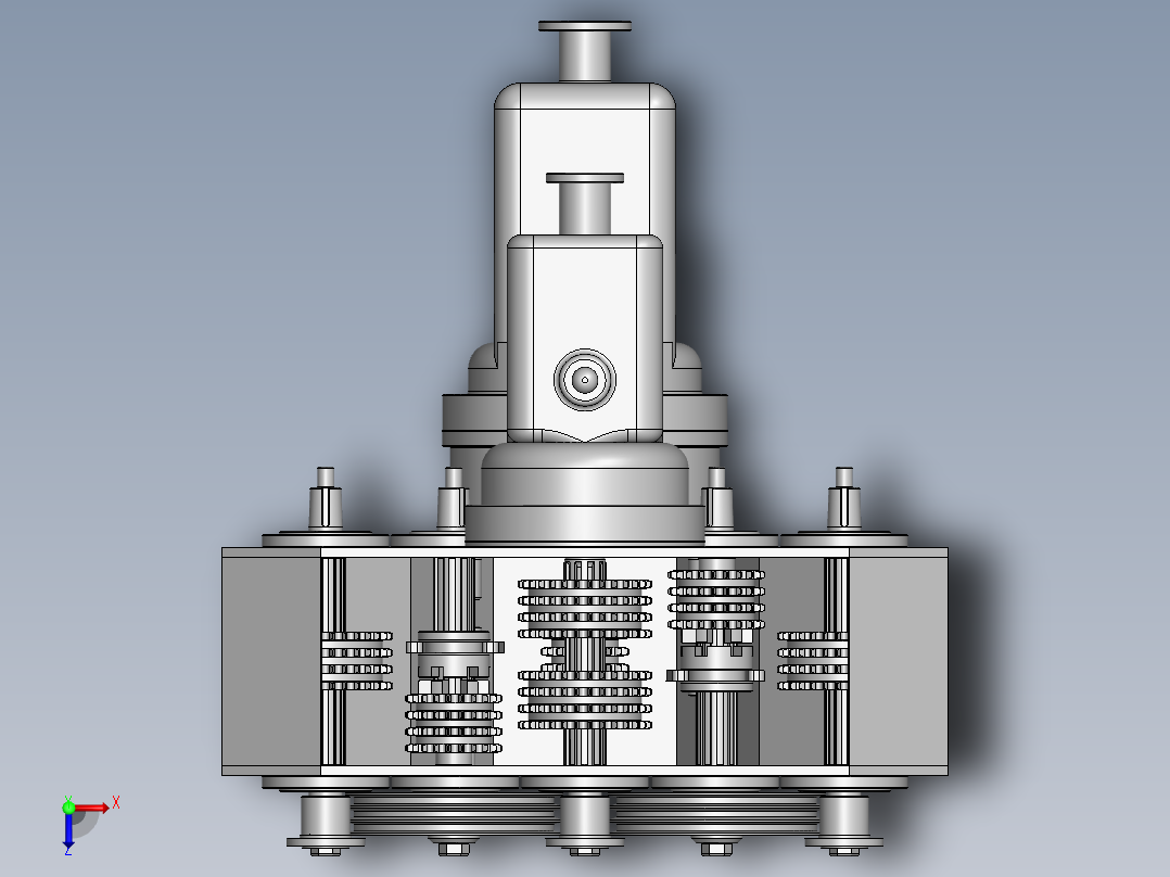 30T水井钻机3D数模图纸 Solidworks19设计俯视图