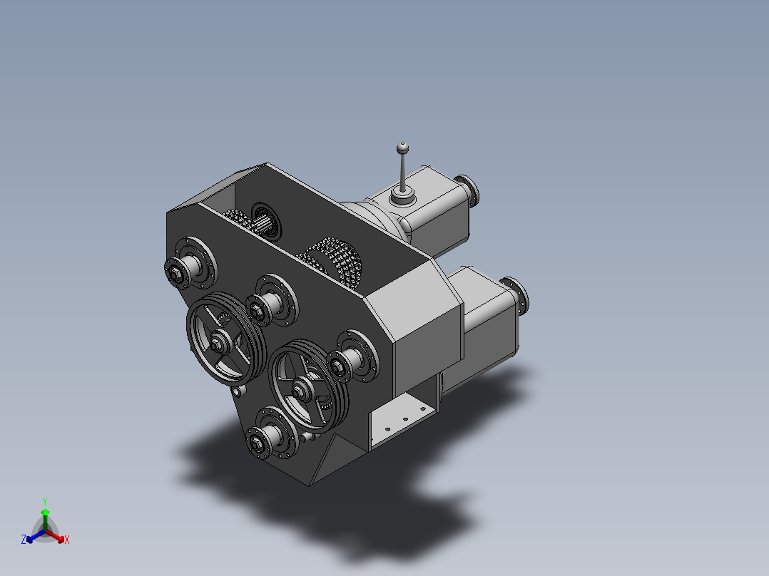 30T水井钻机3D数模图纸 Solidworks19设计正等轴测图