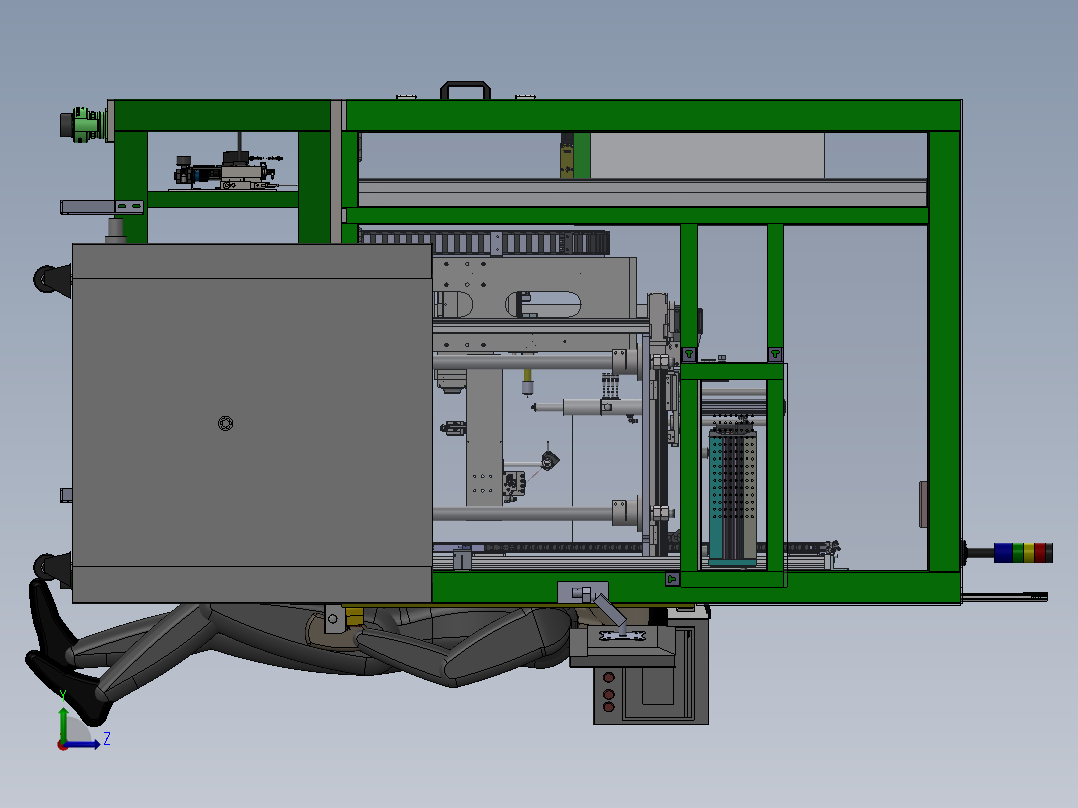 电机气密测试及电性能测试设备sw16可编辑左视图