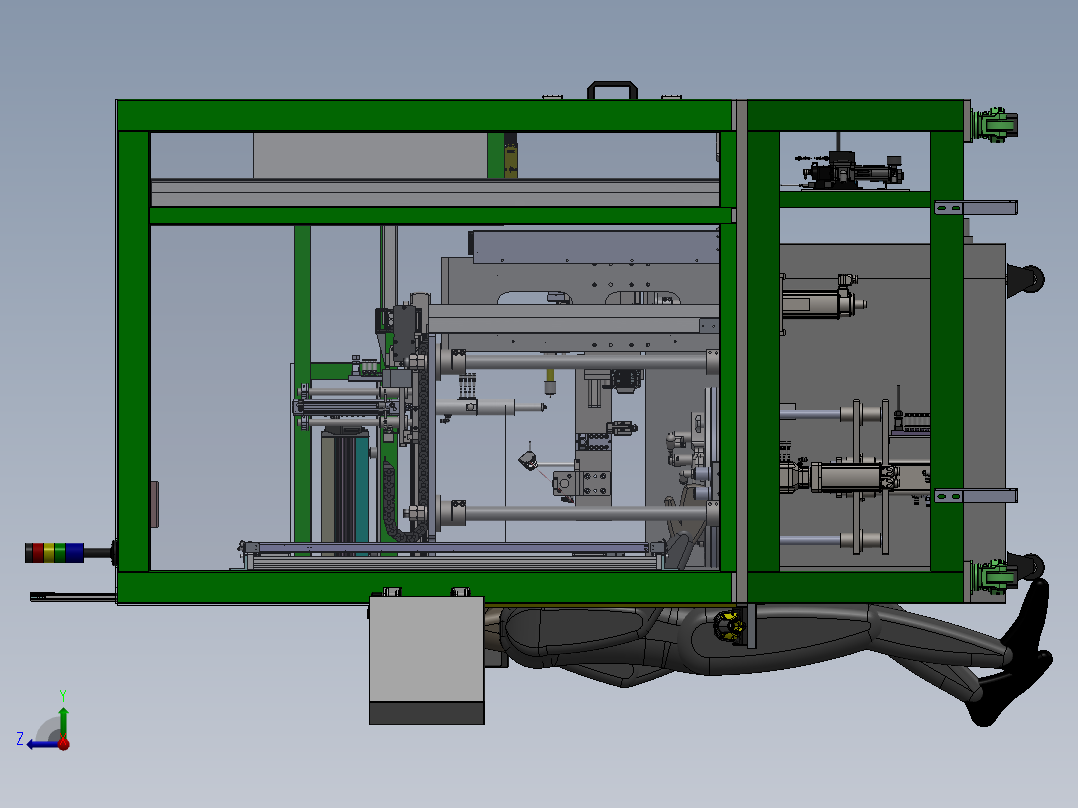 电机气密测试及电性能测试设备sw16可编辑右视图