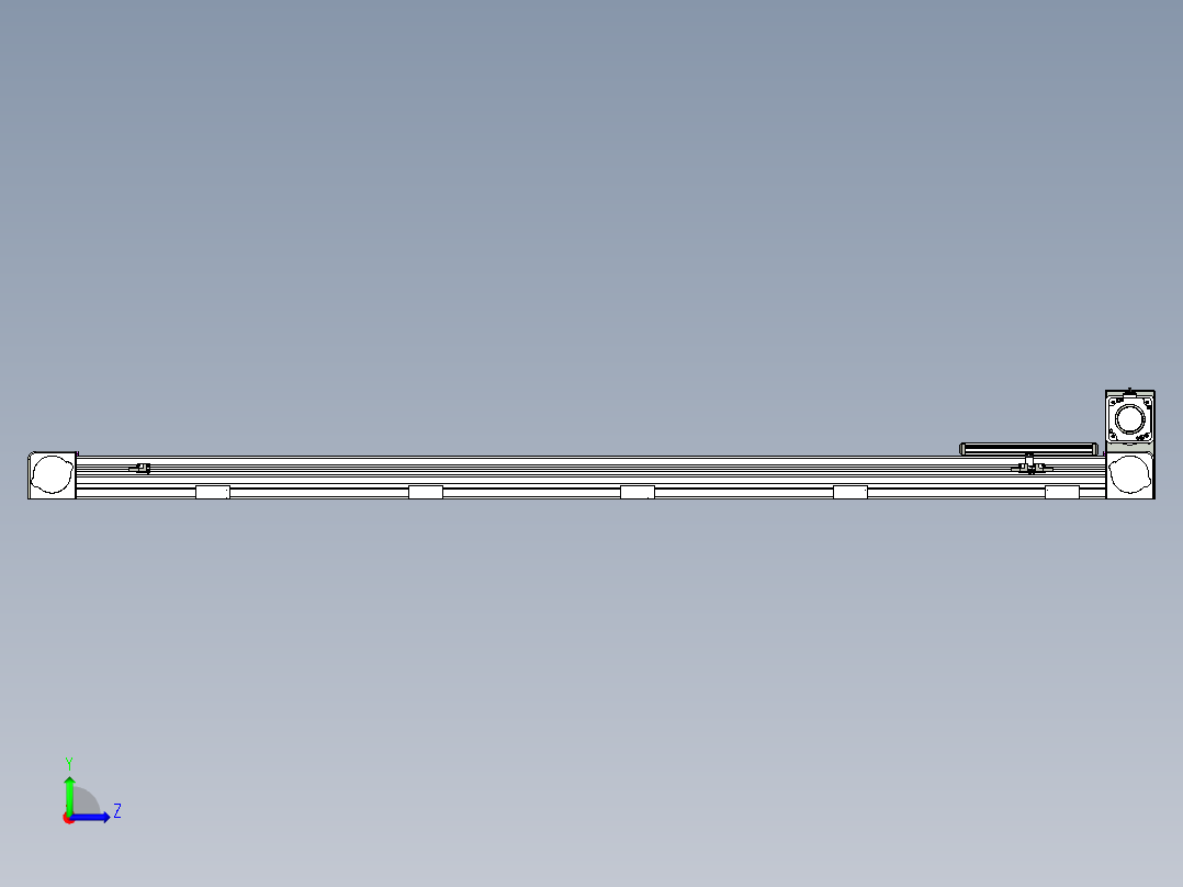 同步带滑台-欧规B8-L88-S1650-L-ZP75-D3-N10左视图