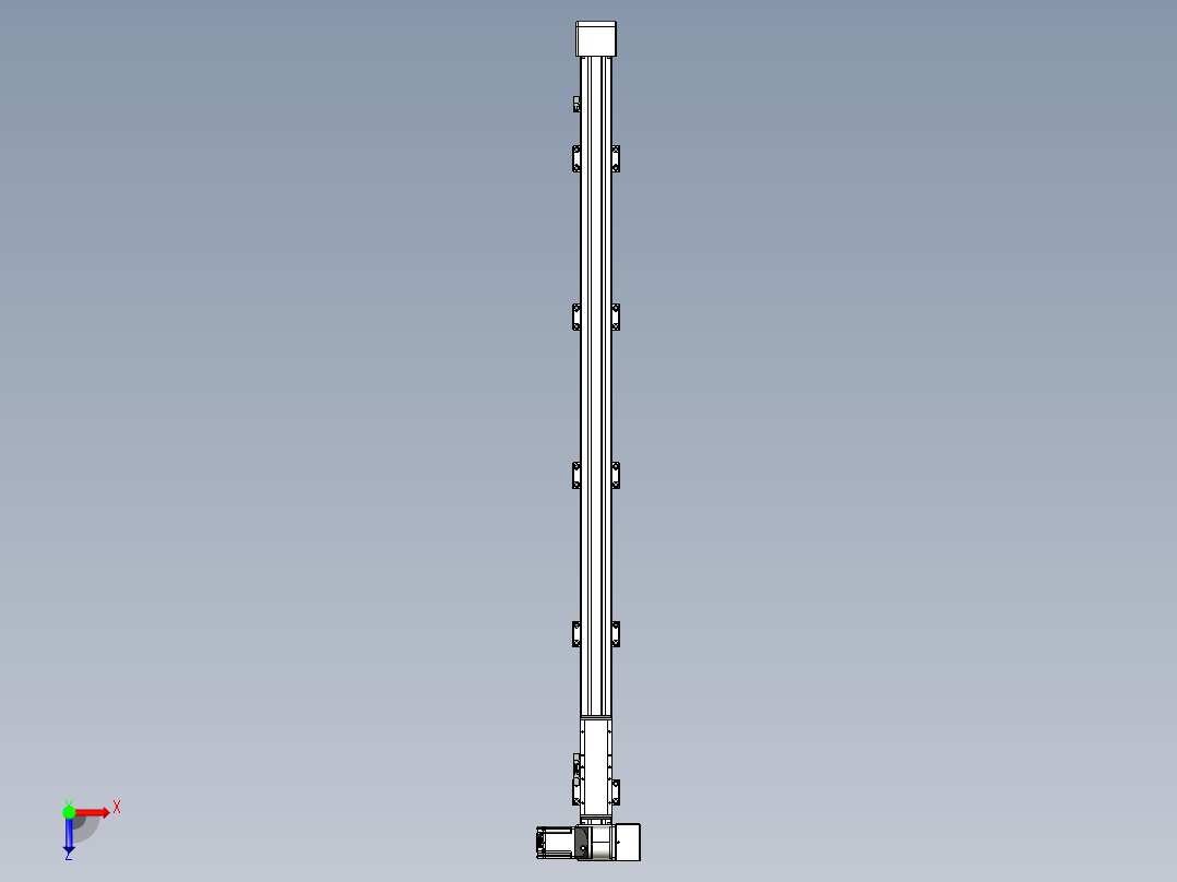 同步带滑台-欧规B8-L88-S1650-L-ZP75-D3-N10俯视图