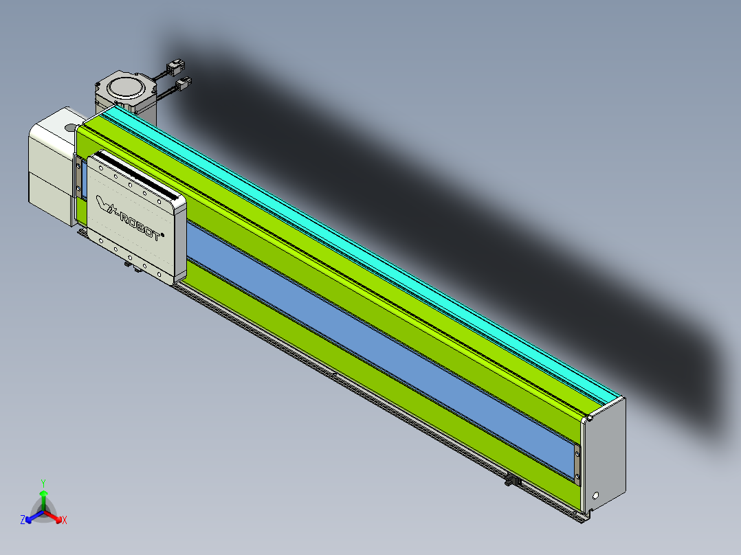 威洛博VBC同步带传动一无尘环境VBC17-L45-S750-BLD-ZP75-C3正等轴测图