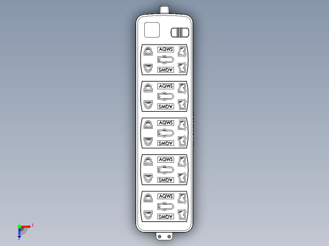 简单的插座外壳 SW STP俯视图