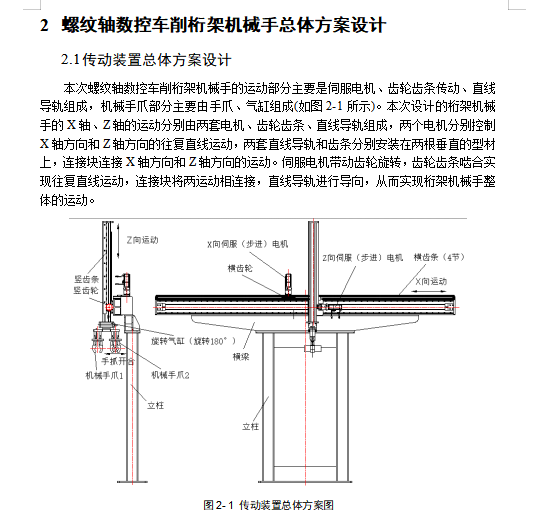 螺纹轴数控车削桁架机械手设计含开题及20张CAD图