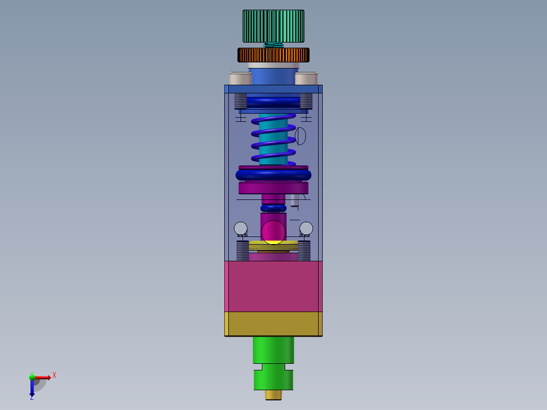 GV630气缸点胶阀俯视图