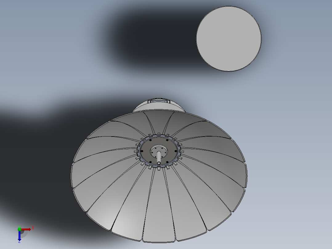 雷达接收器设计模型俯视图
