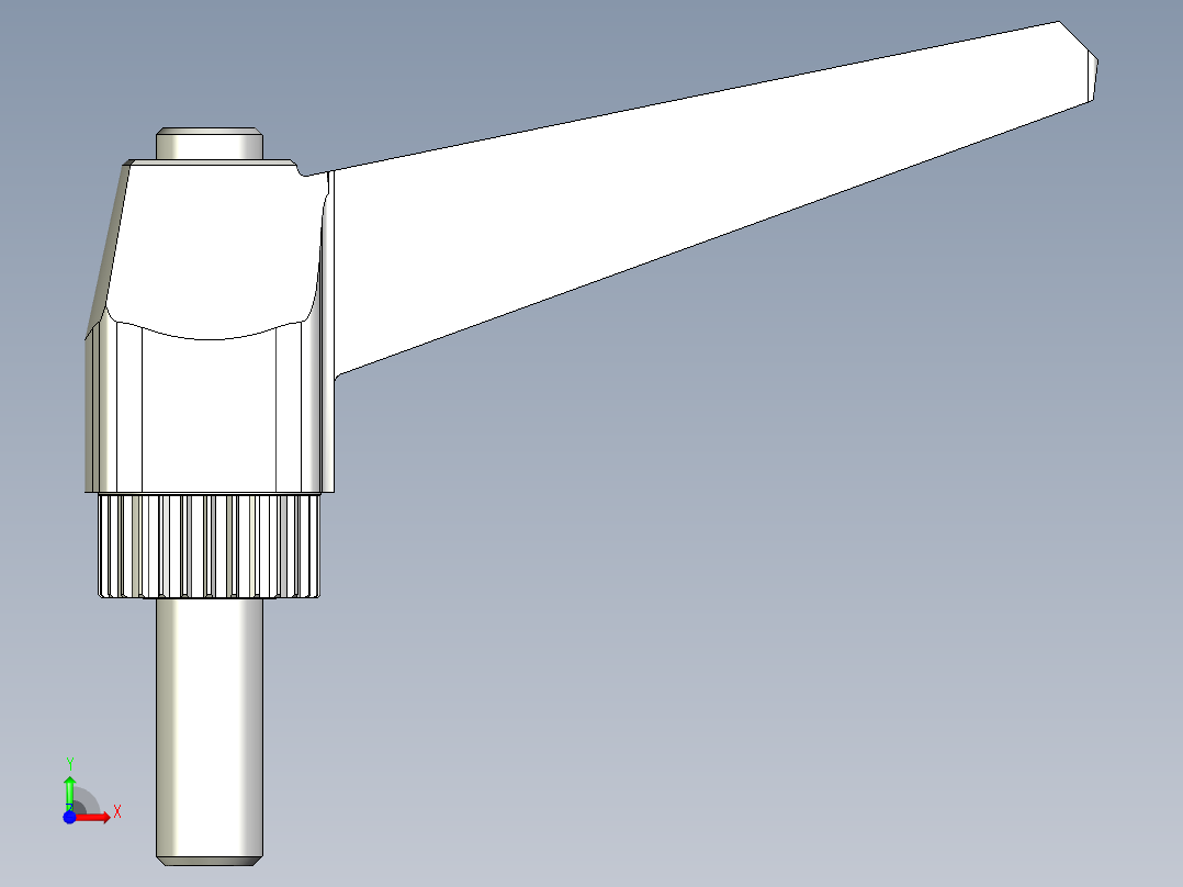 調整式把手(塑膠)MR.P-3D多系列多零件图纸模型前视图