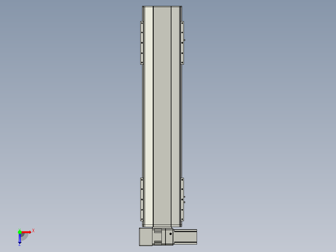 直线模组LHB21-L40-S800-LU设计图纸俯视图