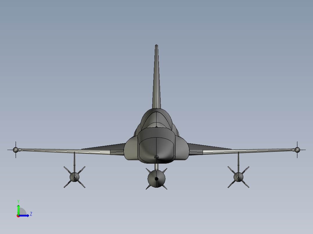 148-northrop-f5 STEP左视图