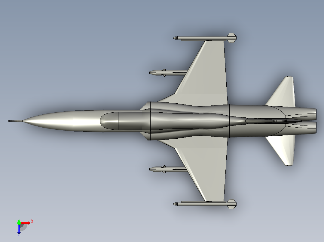148-northrop-f5 STEP俯视图