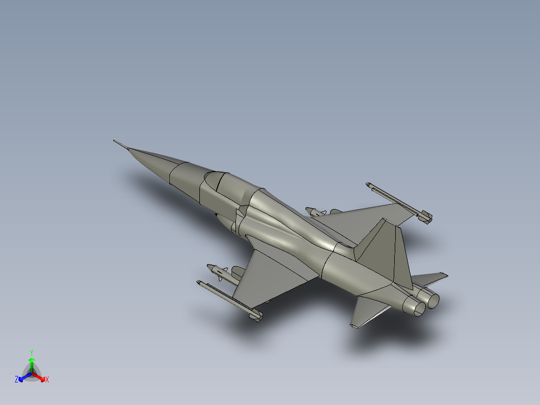 148-northrop-f5 STEP正等轴测图