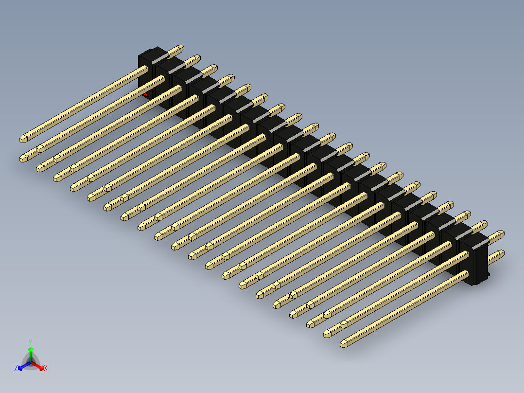 彩色公头100mil（2.54mm）系列-DS1021_black_2x20p_100mil_Type19_rev1.0