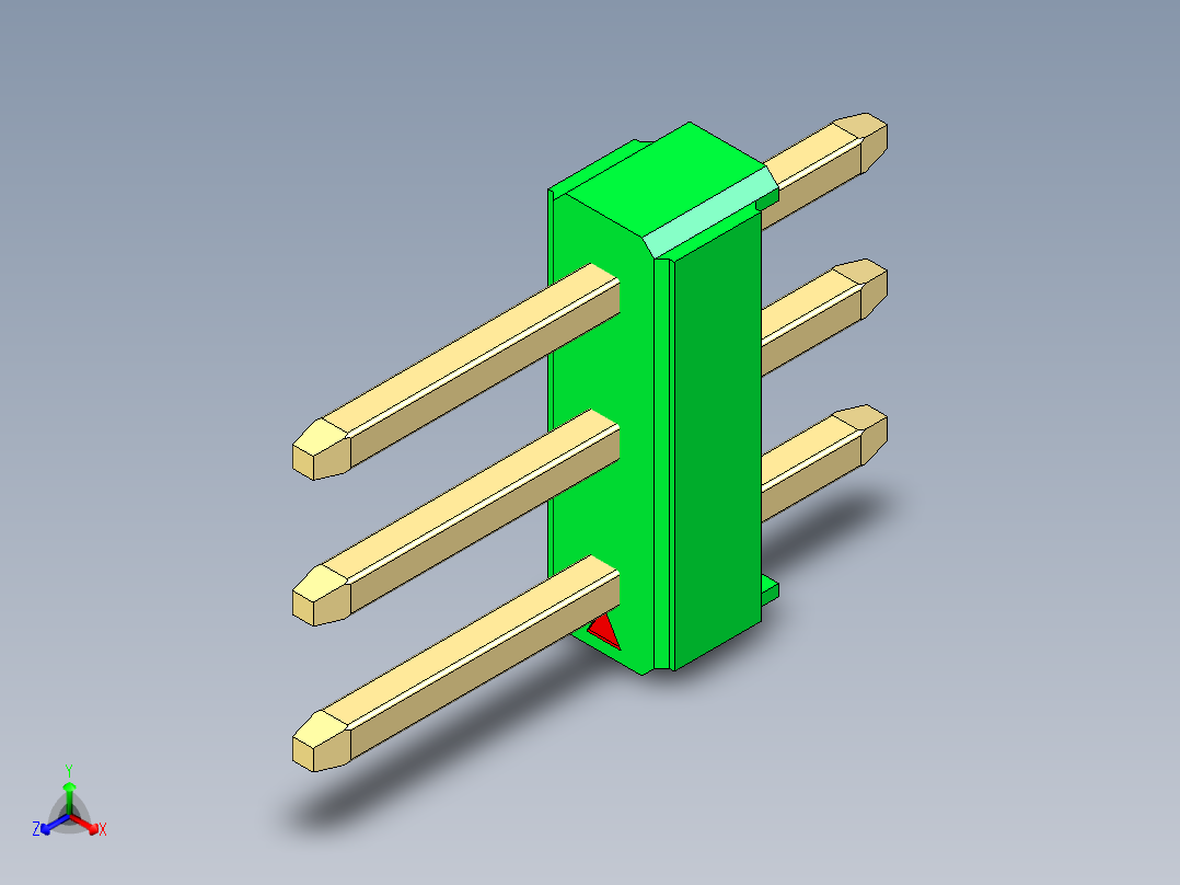 彩色公头100mil（2.54mm）系列-DS1021_green_3x01p_100mil_Type1_rev1.0