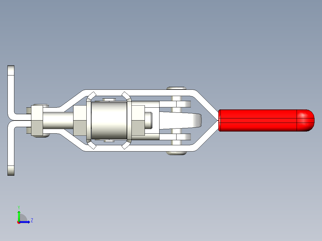 垂直式夾鉗SSP(I)-3D多系列多零件图纸模型左视图