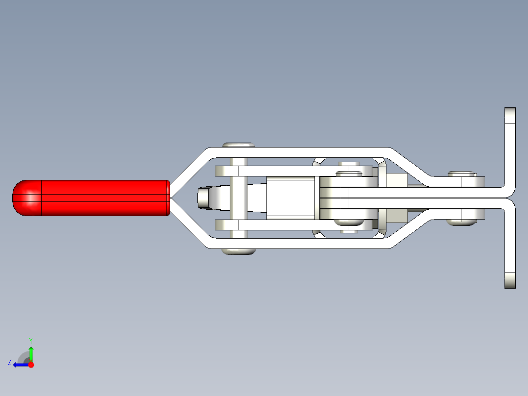 垂直式夾鉗SSP(I)-3D多系列多零件图纸模型右视图