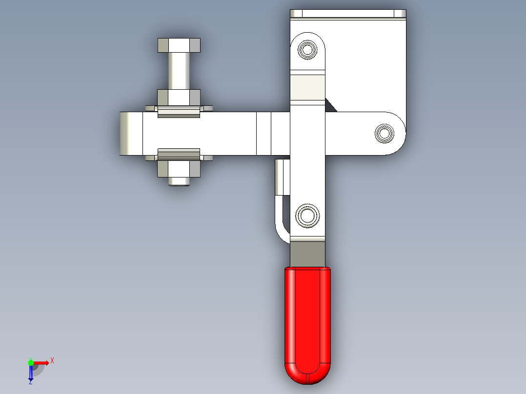 垂直式夾鉗SSP(I)-3D多系列多零件图纸模型俯视图