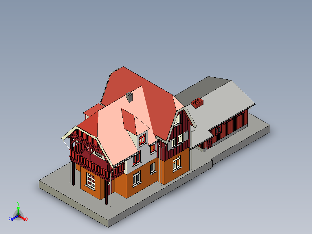 莱辛巴赫火车站正等轴测图