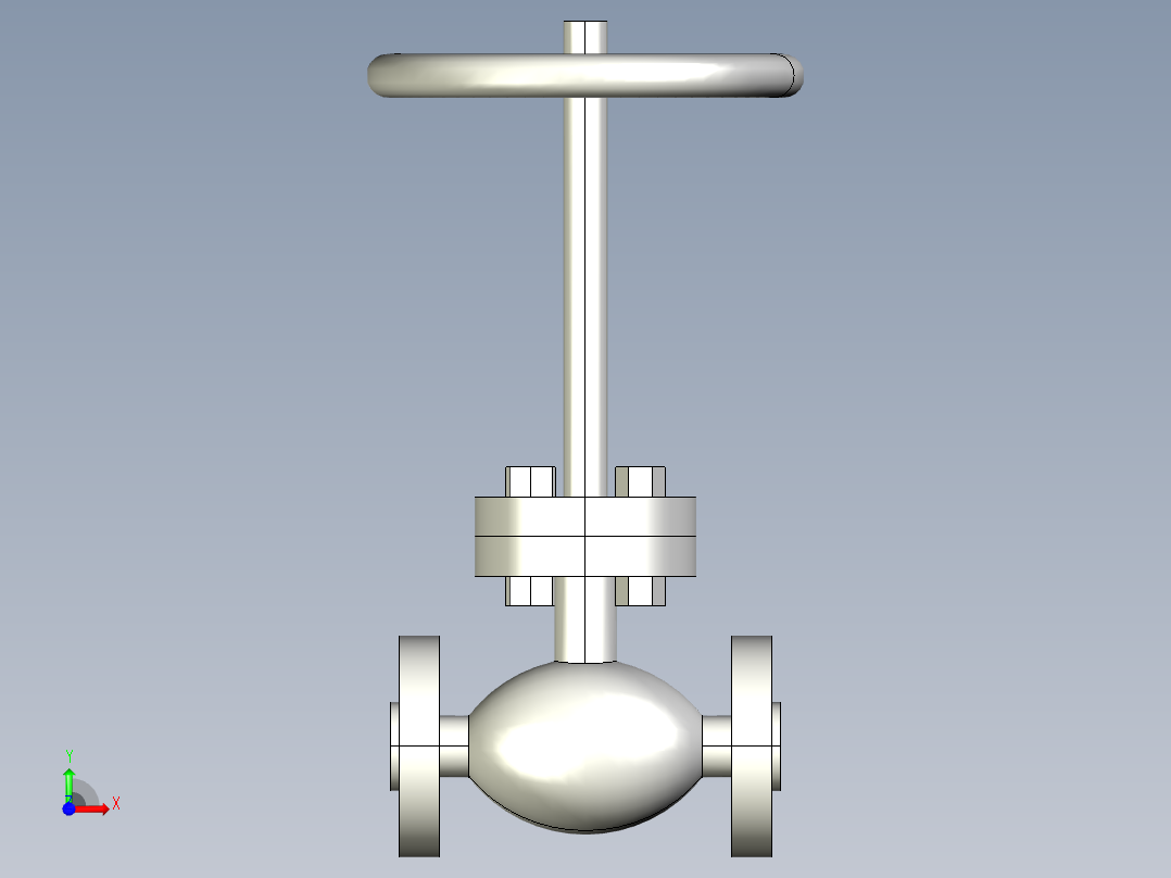 阀门模型globe_valve_(asme_b16.34)_fl_-150-2500前视图