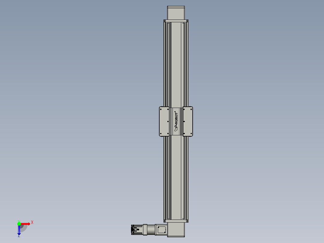 威洛博直线电机模组EB20-L224-S1300-R-ZP75-MS3-5K俯视图