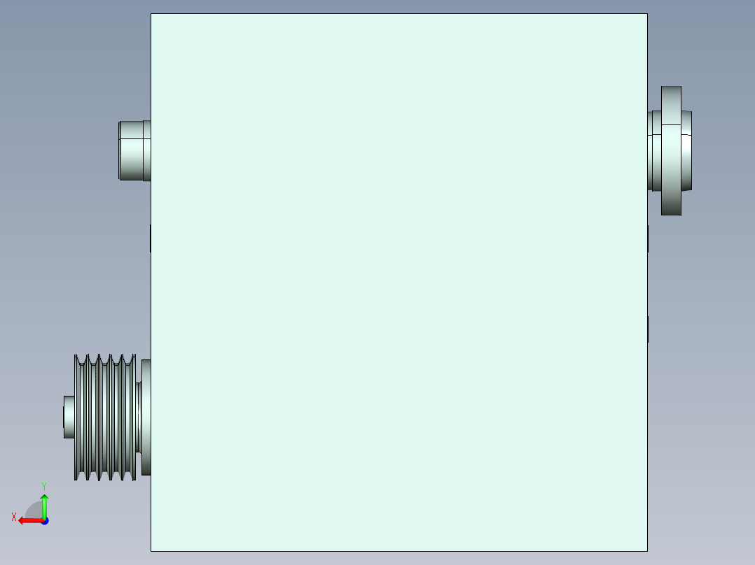 机床变速箱后视图