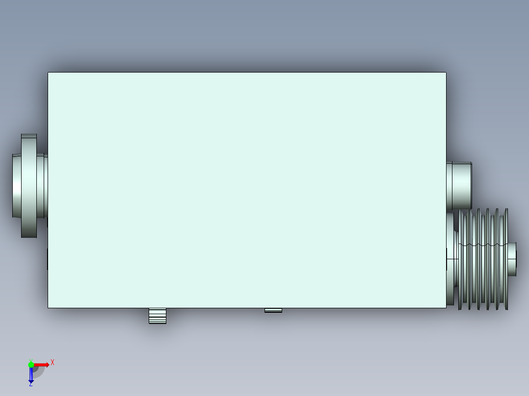 机床变速箱俯视图