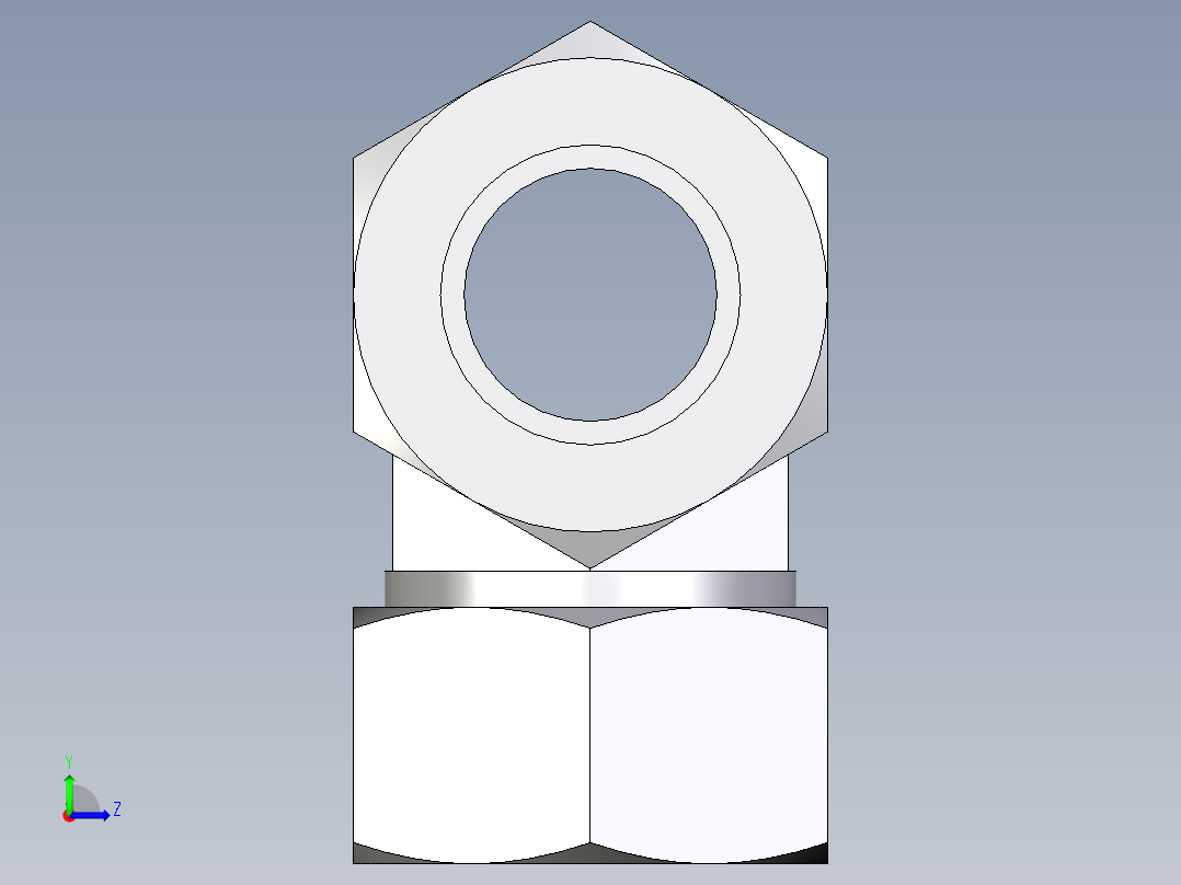 卡套式工业通用硬管接头EO_Union_tee_T38S71左视图