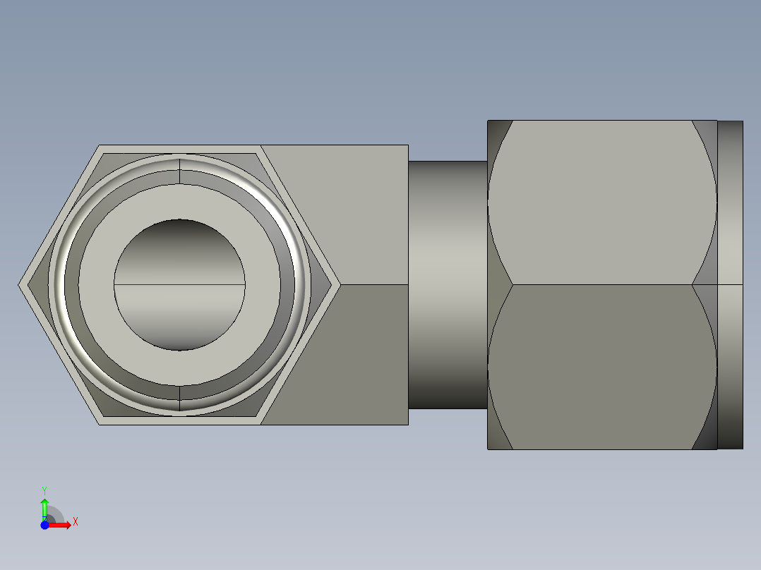 卡套式工业通用硬管接头12-10_c5bu-s前视图