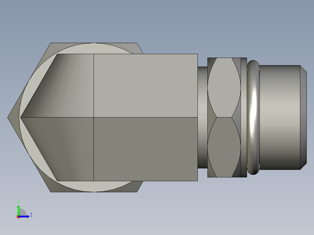 卡套式工业通用硬管接头12-10_c5bu-s左视图