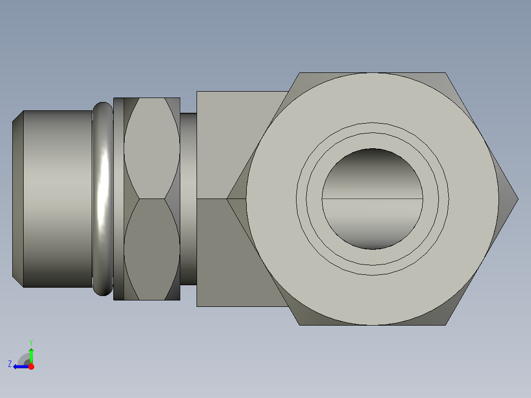 卡套式工业通用硬管接头12-10_c5bu-s右视图