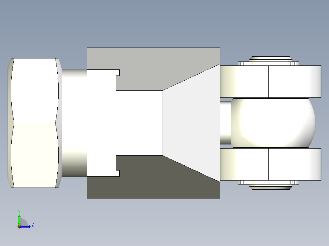 下壓夾具2331(B)-3D多系列多零件图纸模型左视图