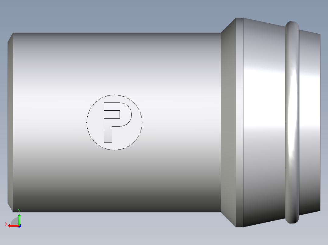 卡套式工业通用硬管接头EO_Schweisskegel_SKA30X3后视图
