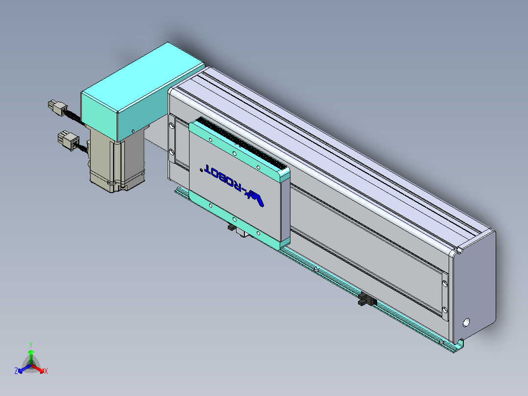 威洛博VBC同步带传动一无尘环境VBC14-L45-S200-BRU-ZP40-C3正等轴测图
