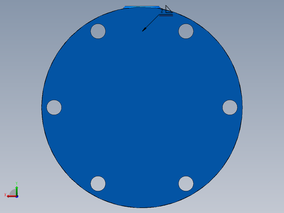 液压油缸模型后视图