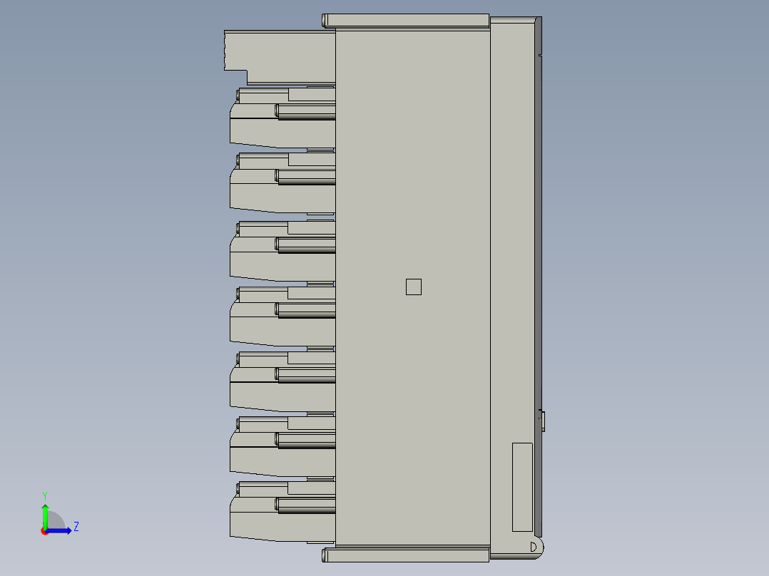 基恩士TR-V1001_kc图纸模型左视图