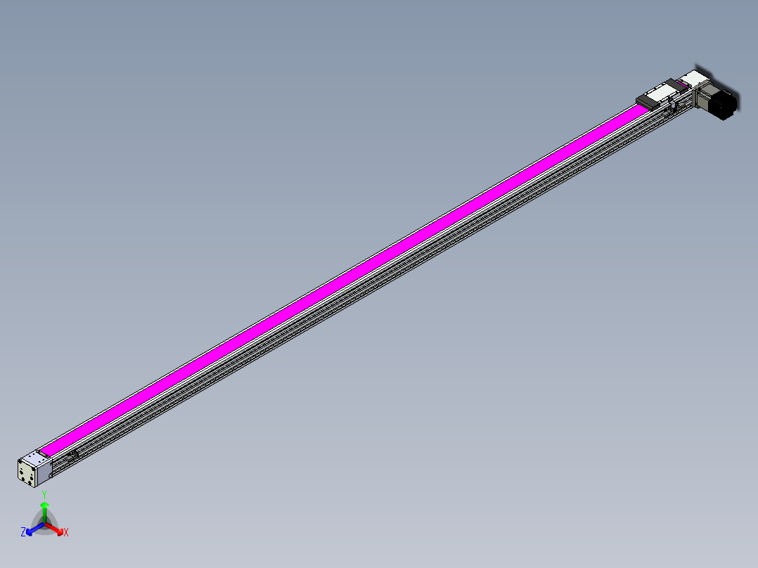 同步带滑台-欧规BC6-L120-S2300-R-P40-D3正等轴测图