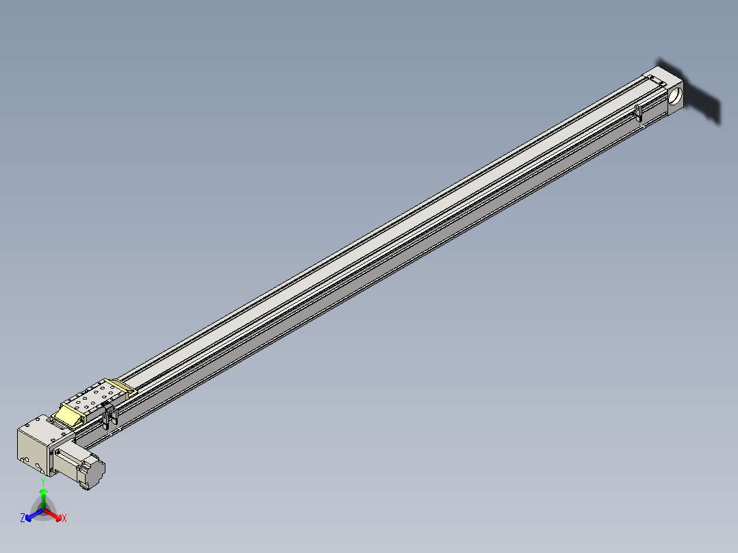 Toyo东佑达直线模组-M80M-S-X102-1600-L-M40-C4正等轴测图