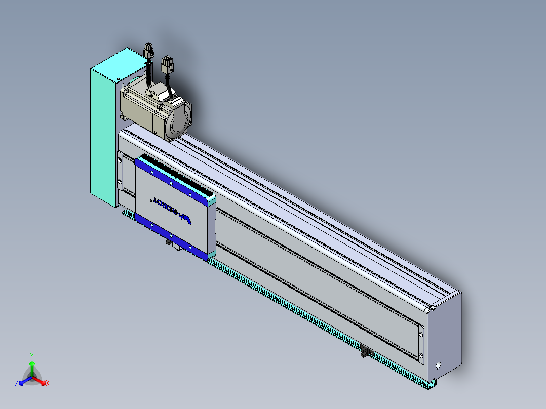 威洛博VC丝杆传动-无尘环境VC14-Lxx-C-S400-BR-ZP40-C3正等轴测图