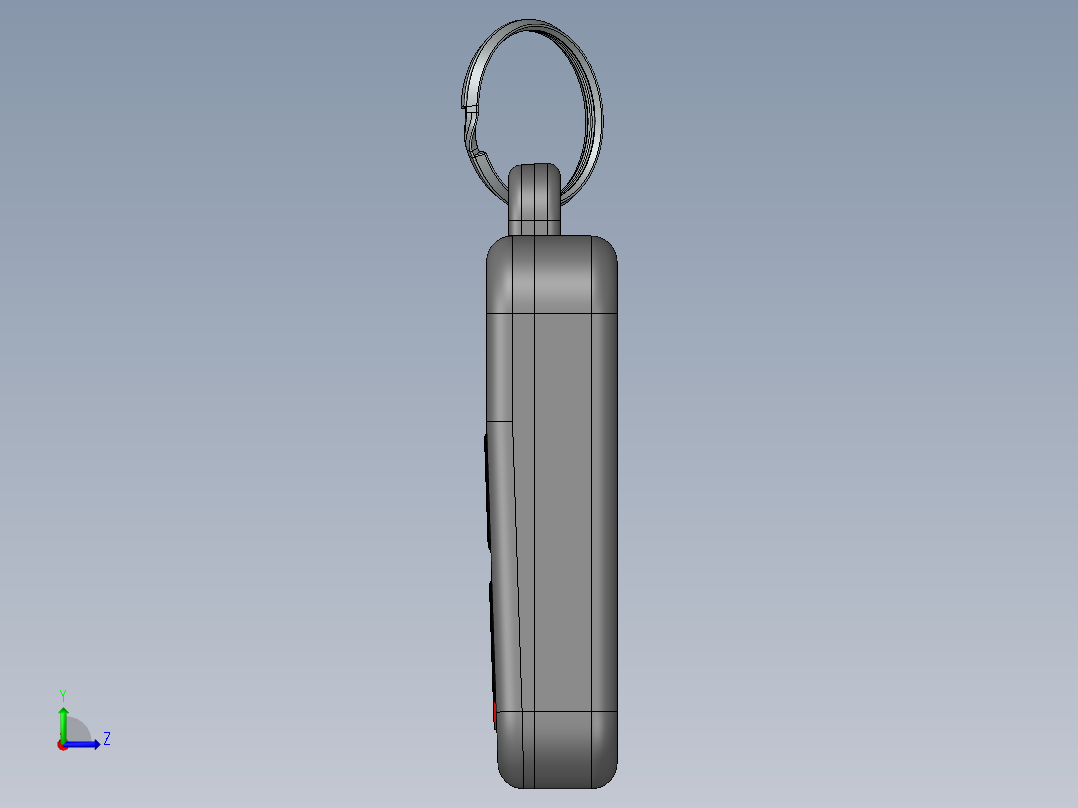 汽车报警遥控器左视图