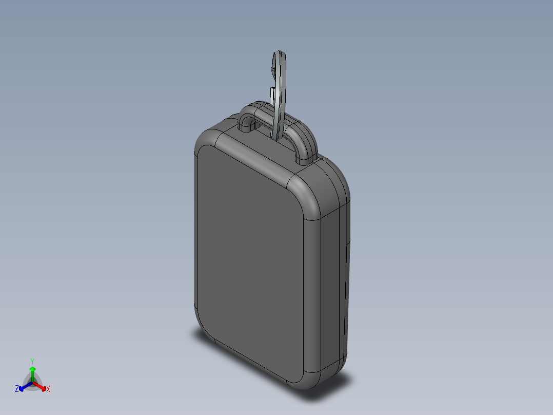 汽车报警遥控器正等轴测图