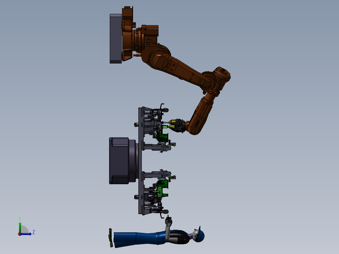 自动焊接岛左视图